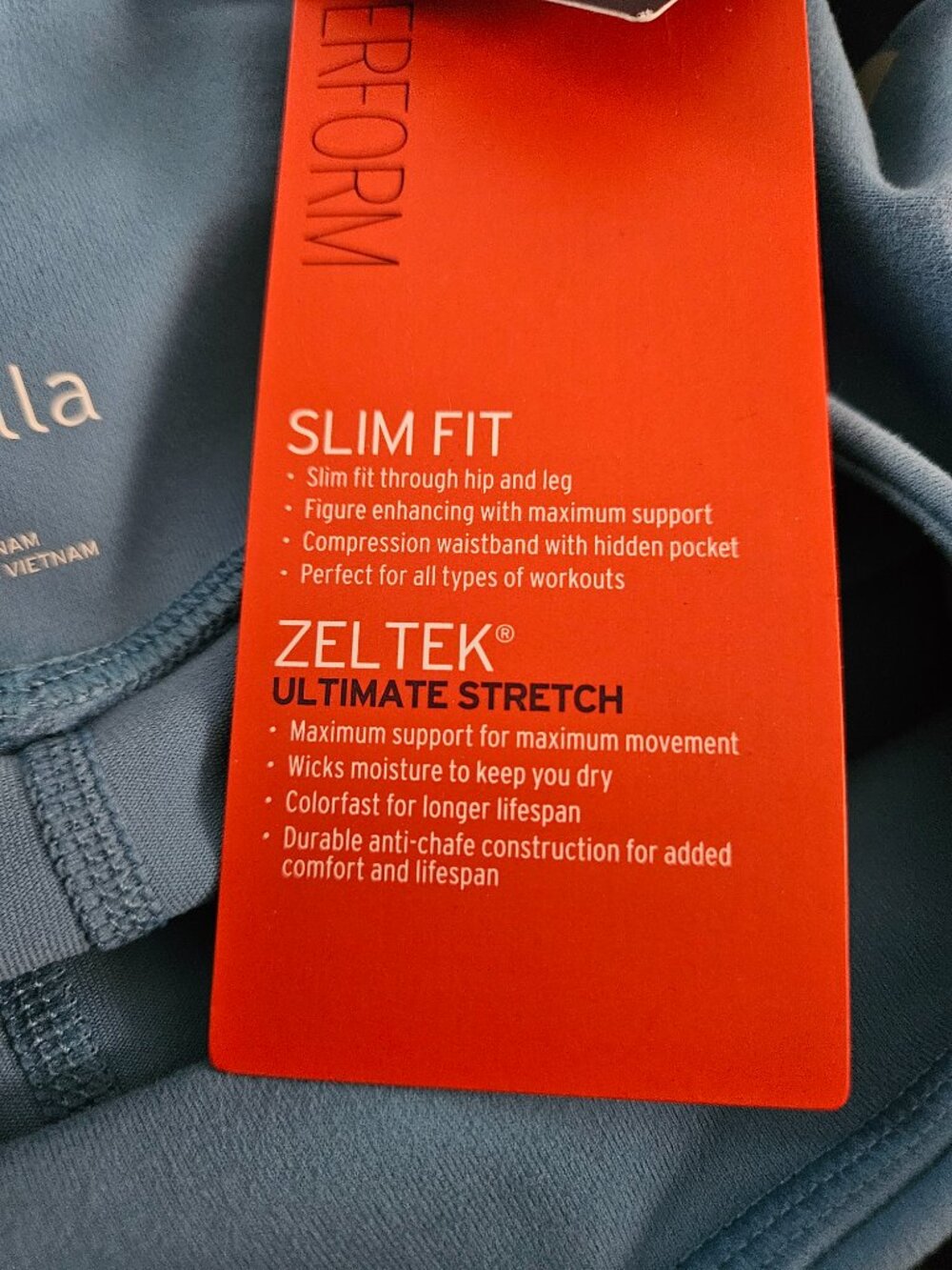 NWT Zella Performance Color Block Mesh Panel Legging L - Picture 8 of 8
